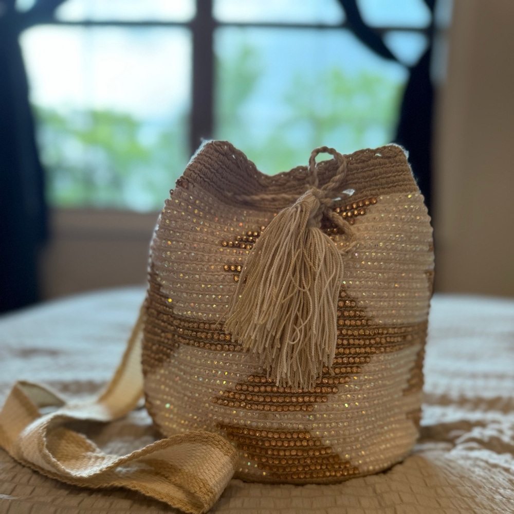 Artisanal Colombian Wayuu Mochila bag.